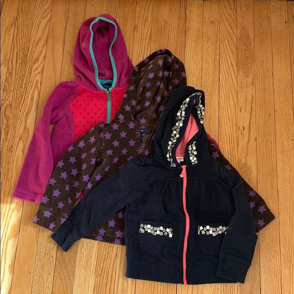 Gap, Oshkosh, Falls Creek sweatshirts, sz 3!
